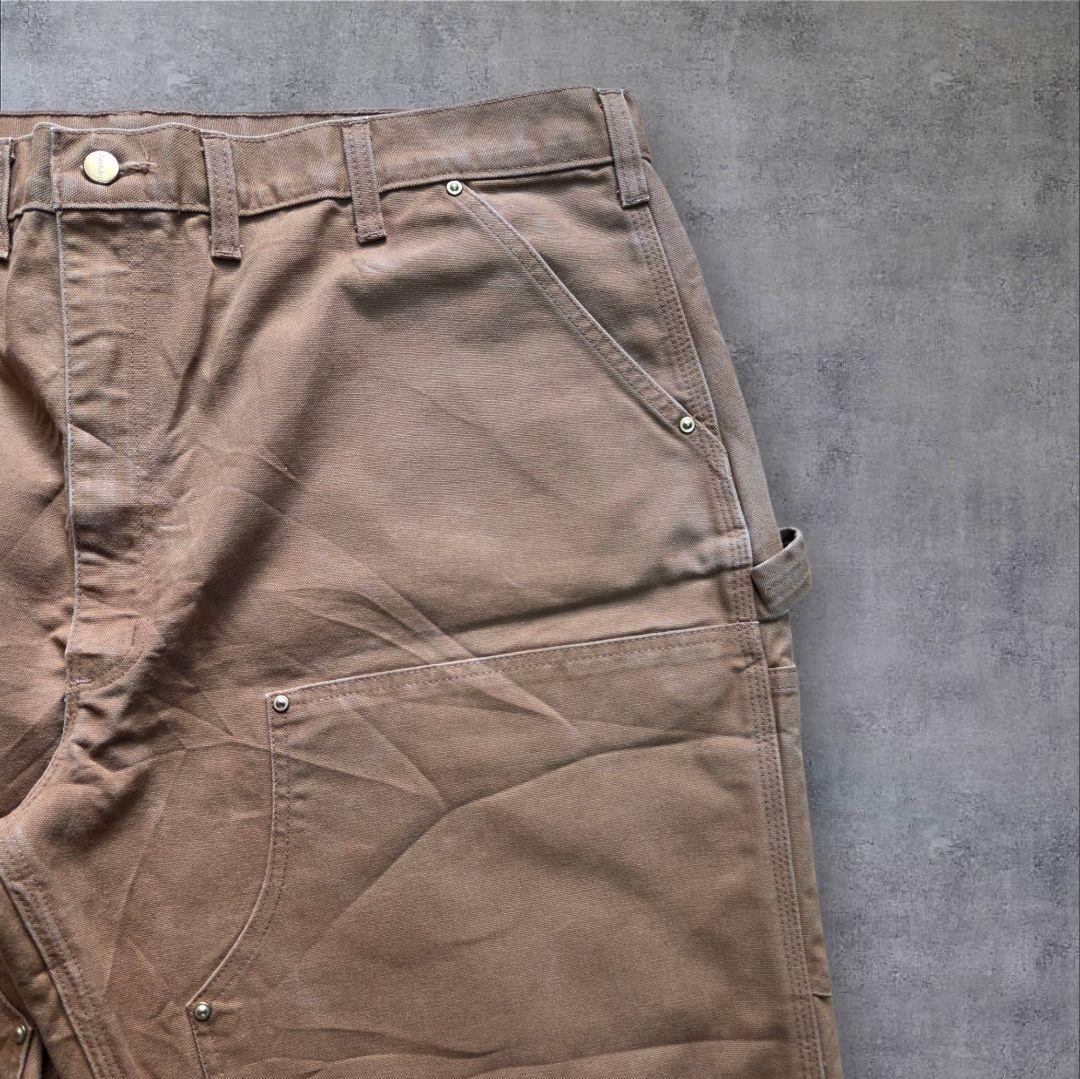 古着vintage Carhartt ダブルニー ダックパンツ ブラウン w44