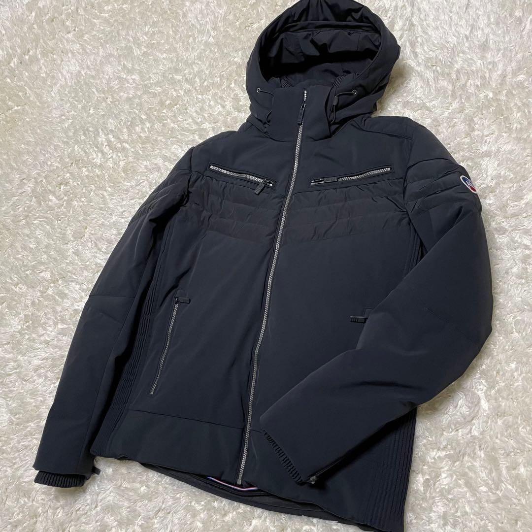 【美品】fusalp フード付き　ダウン　 ブラック　コート　防水コート　極暖