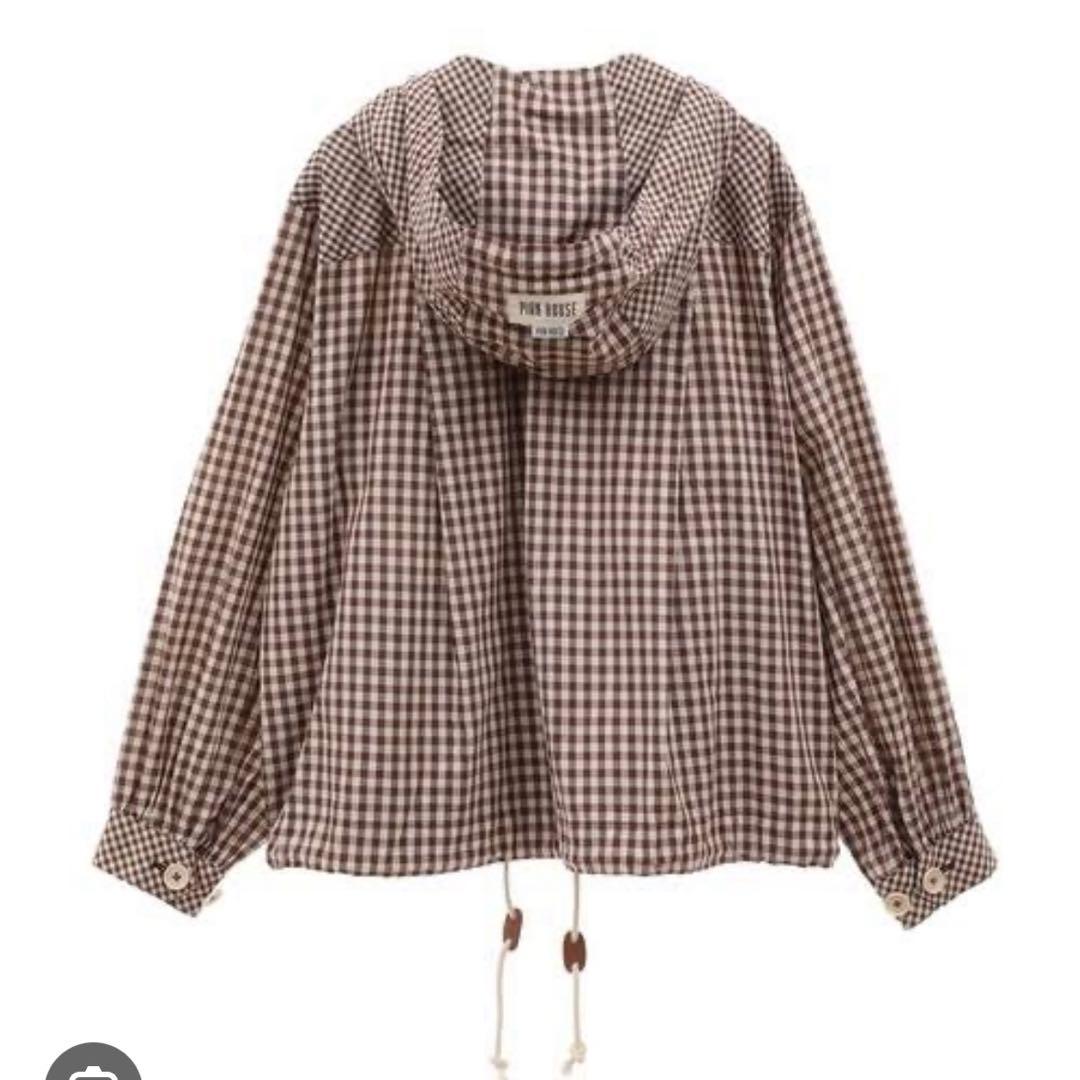 【美品】PINK HOUSE アースギンガムパッチワークブルゾン