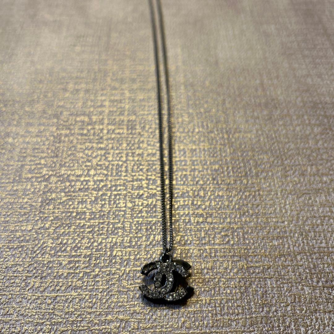 美品！CHANEL シルバー ダブルCロゴ ネックレス