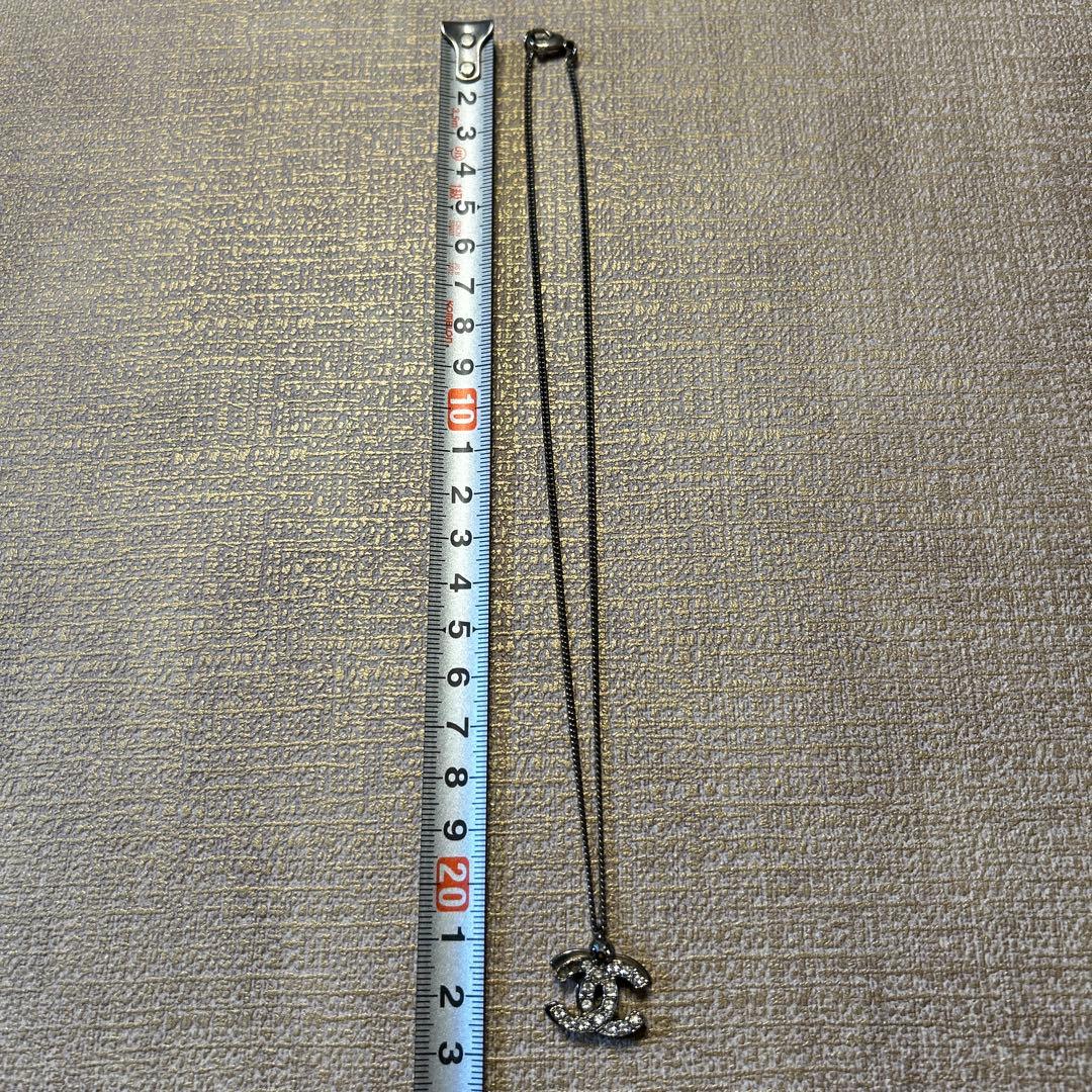 美品！CHANEL シルバー ダブルCロゴ ネックレス