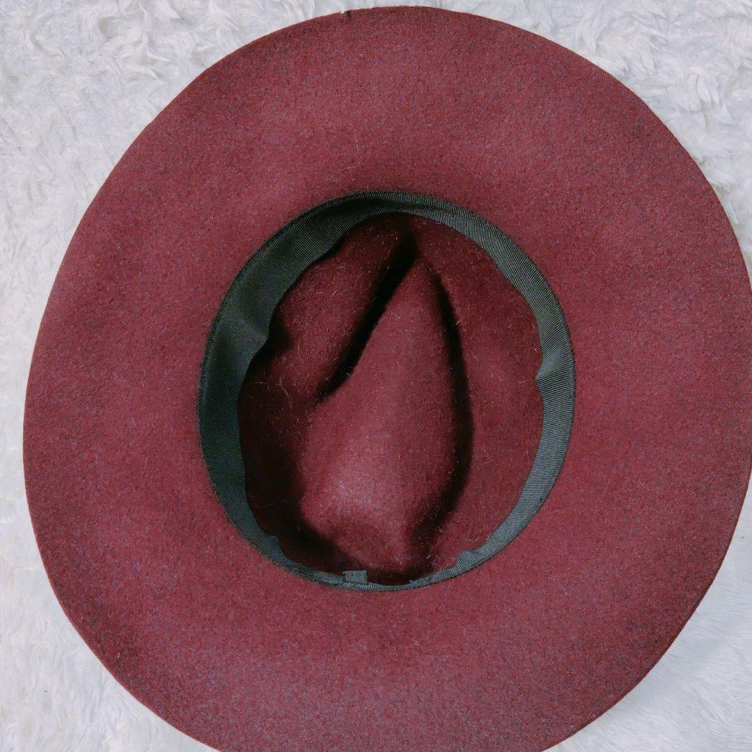 イサムカタヤマ バックラッシュ フェルトハット ボルドー サイズ2 帽子 中折れ