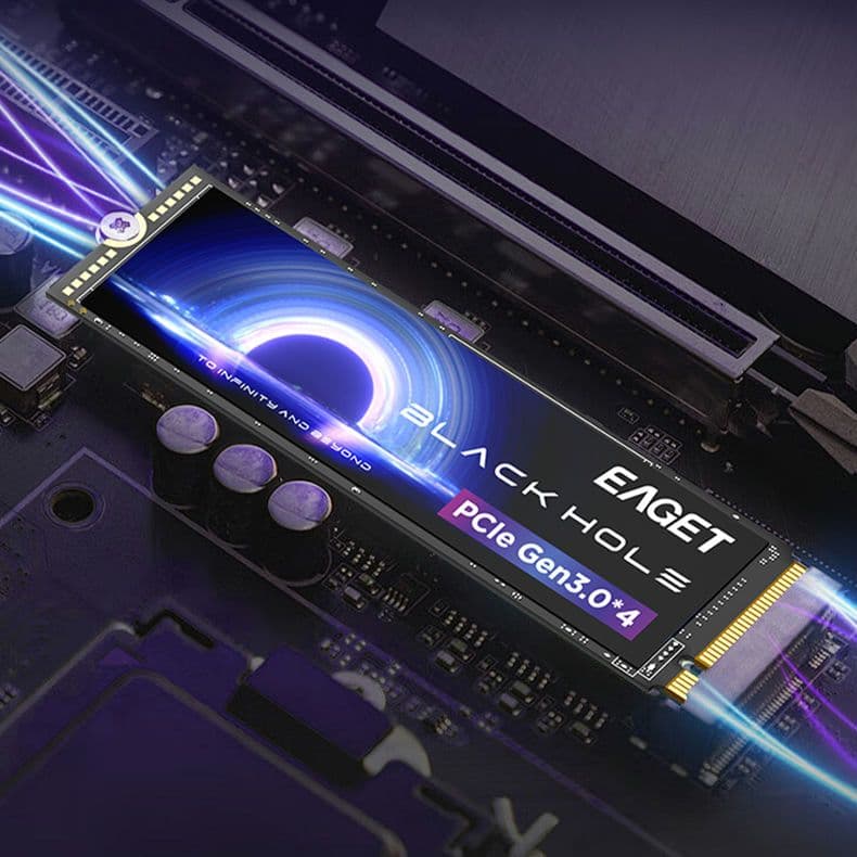 EAGET SP3000 M.2 NVMe SSD 512GB ヒートシンク付