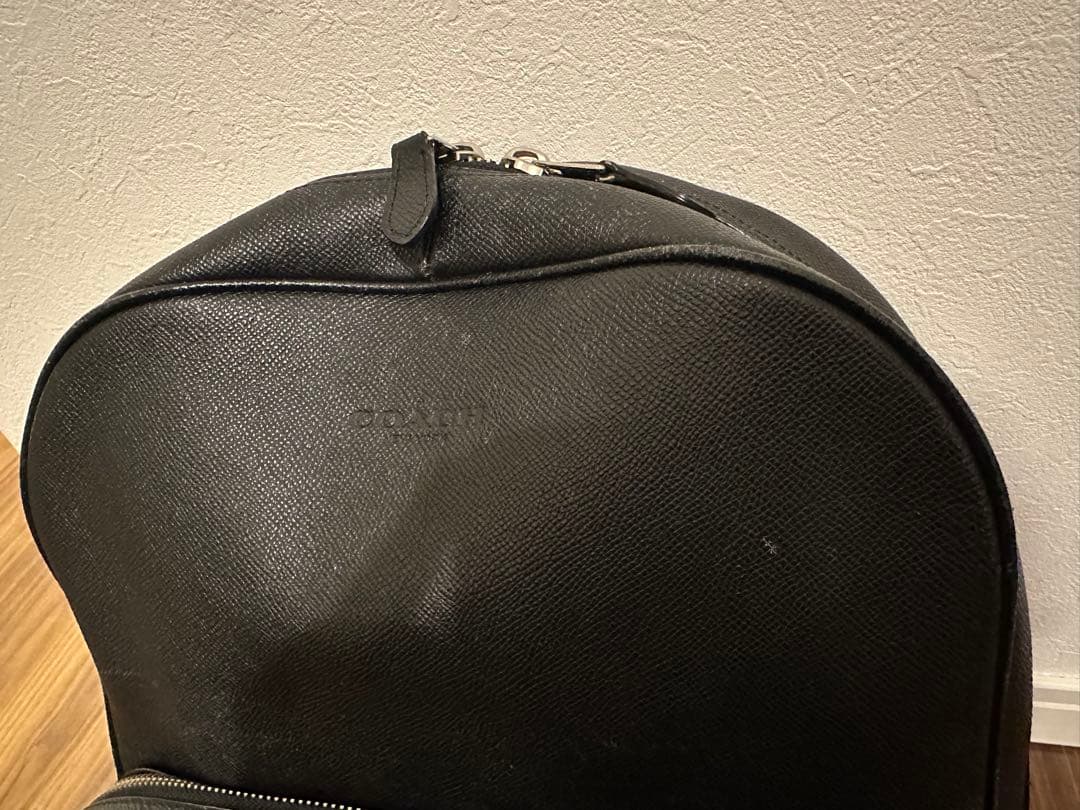 【ハツ】COACH(コーチ)ブラックレザーリュック 本革