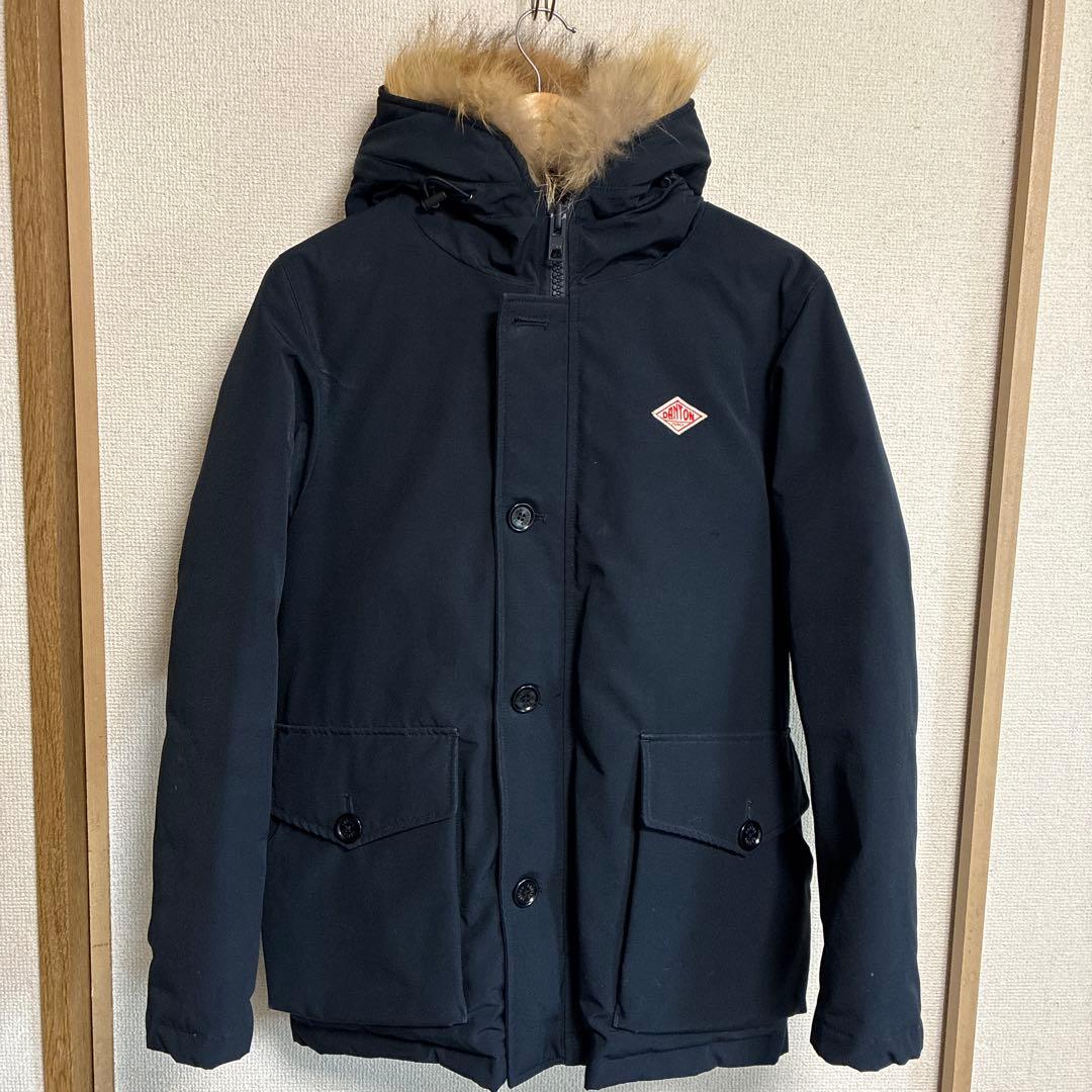 ネイビー フード付き ダウンジャケット #DANTON ダントン
