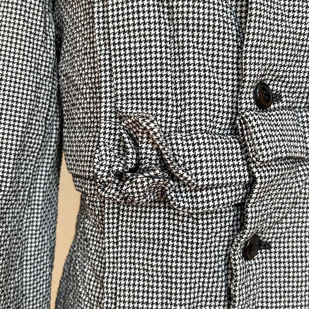 こ*ぎ様 コムデギャルソン コムコム 千鳥格子 丸襟 ジャケット サイズS AD