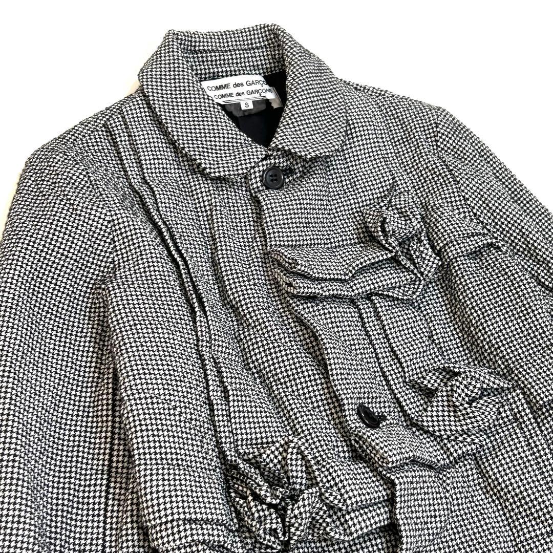 こ*ぎ様 コムデギャルソン コムコム 千鳥格子 丸襟 ジャケット サイズS AD