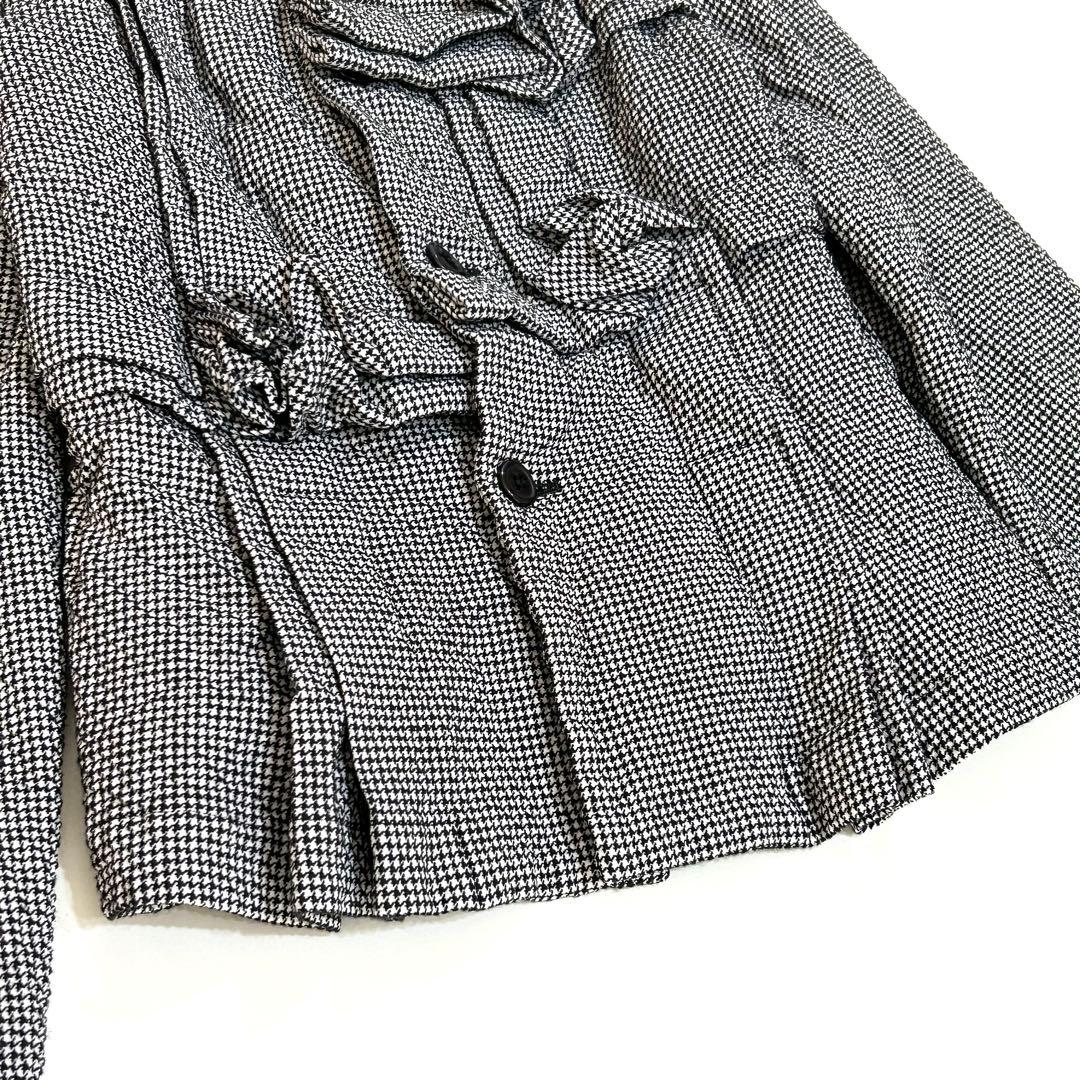 こ*ぎ様 コムデギャルソン コムコム 千鳥格子 丸襟 ジャケット サイズS AD
