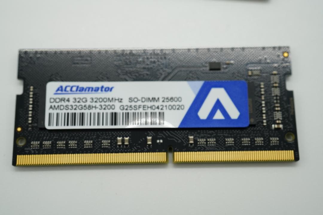 DDR4 SODIMM 64GB（32GB*2枚） 3200MHz