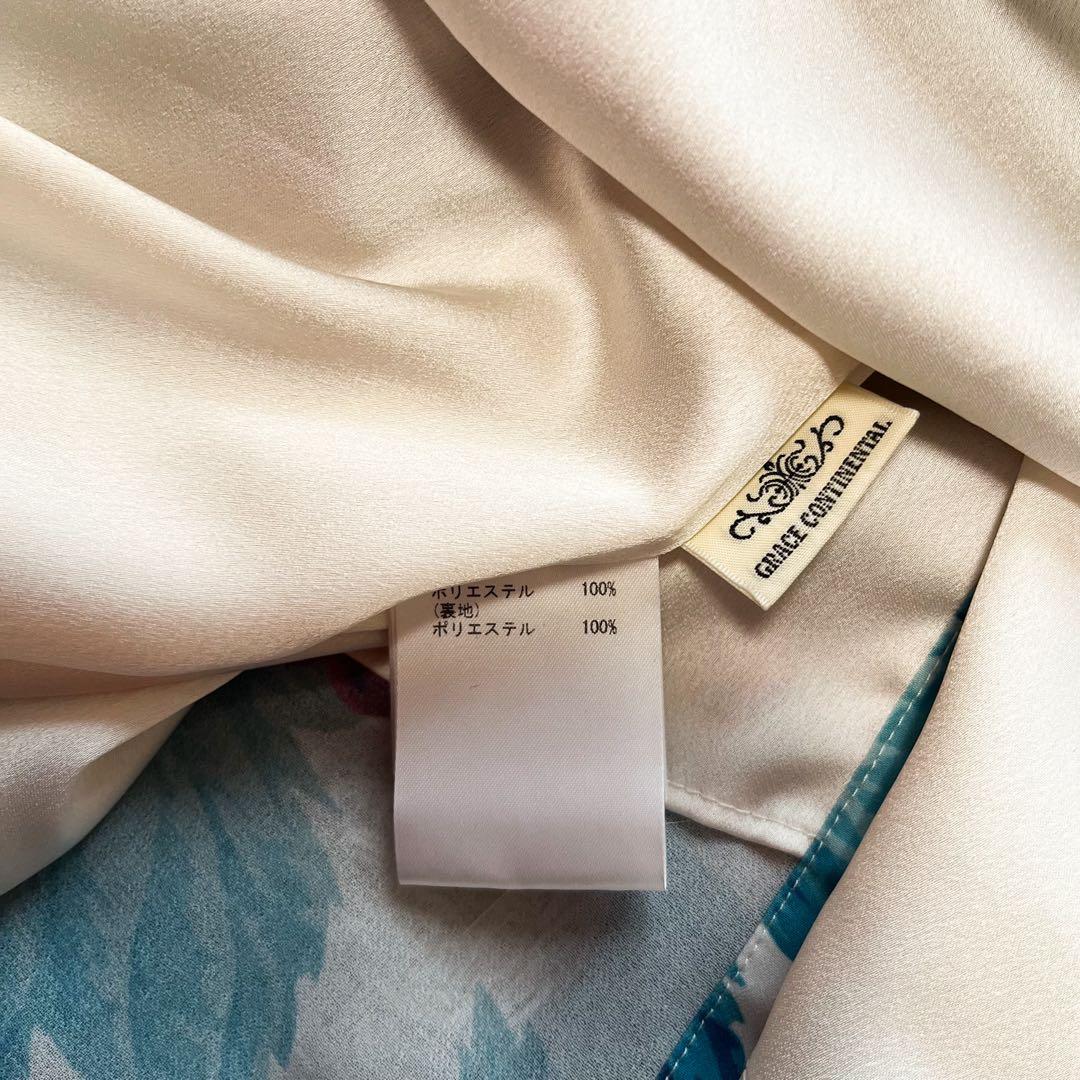 専用グレースコンチネンタル グレーププリントティアードワンピース ぶどう柄　38