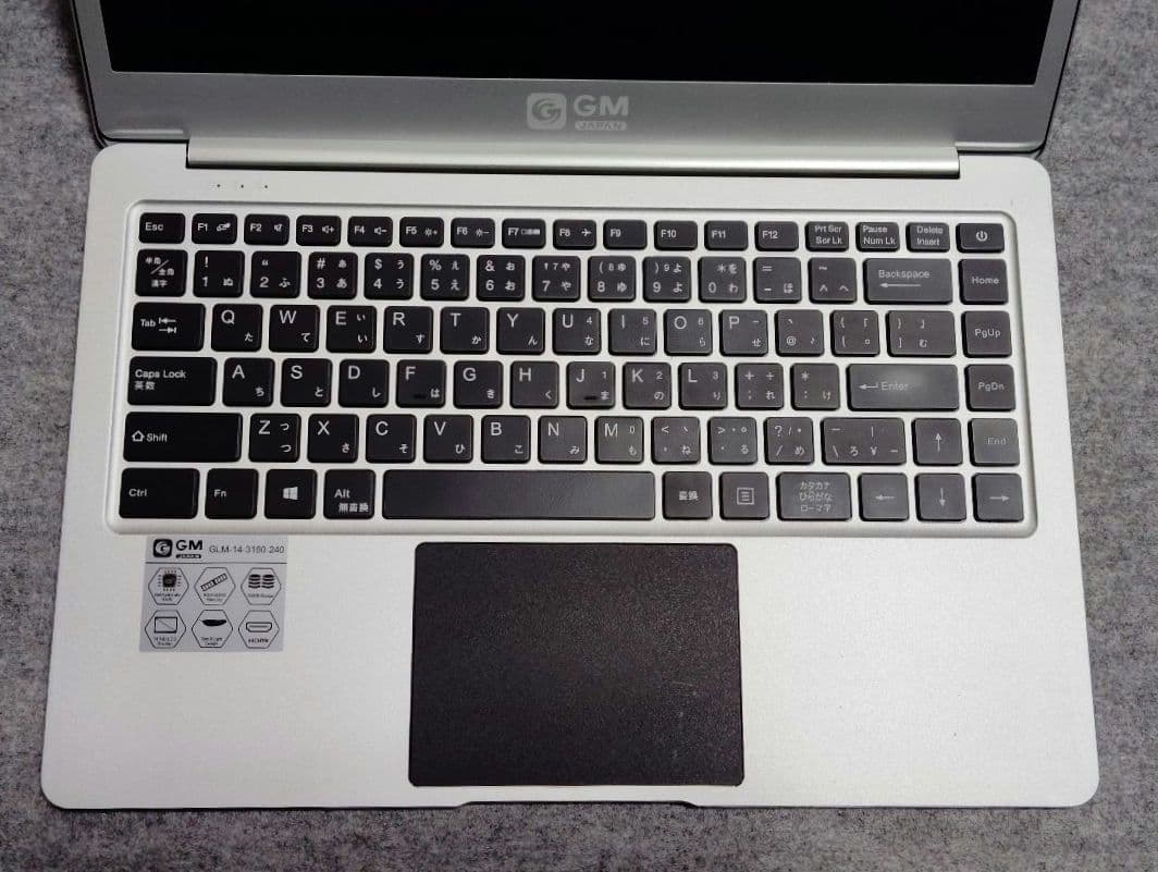 GLM GM-JAPAN製ノートパソコン バッテリ難あり