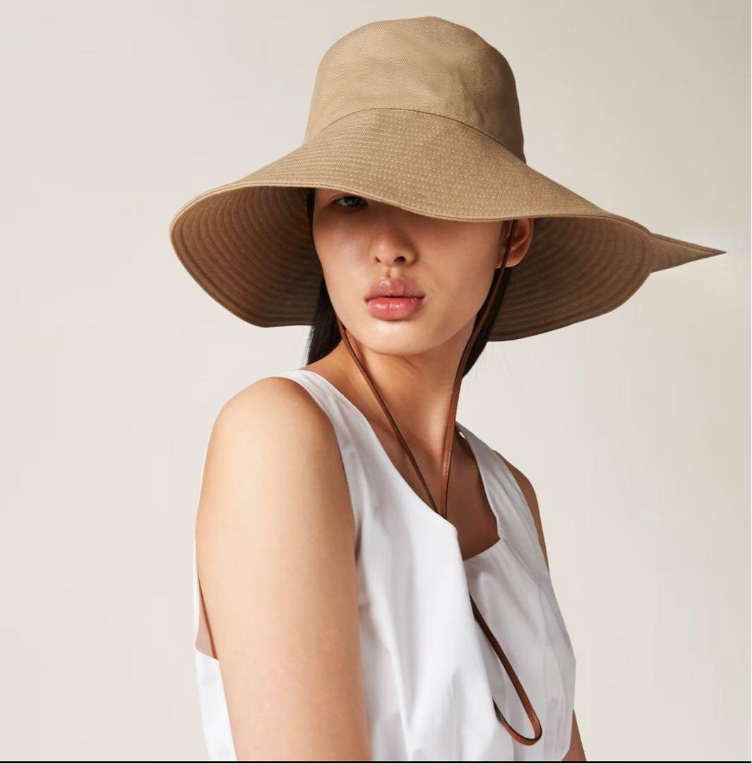 ミュウミュウ　ドリルハット　ベージュ　Lサイズ