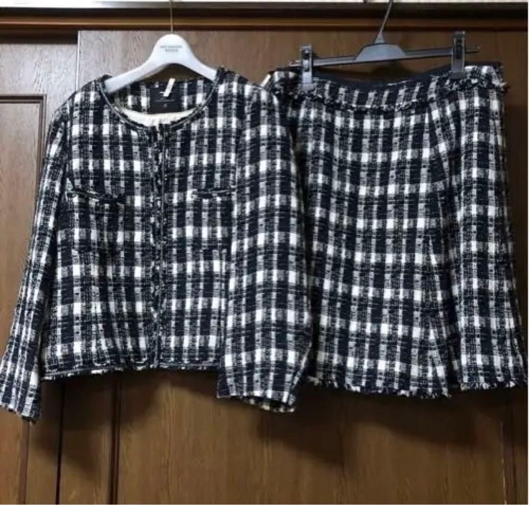 【美品】INED イネド　大きいサイズ17号　スーツ　ネイビー　紺