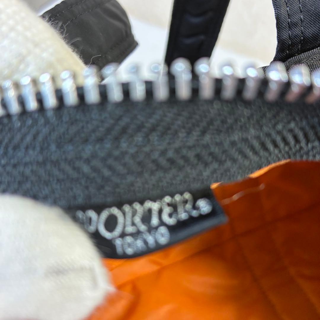 [極美品] PORTER タンカー ドラムバッグ ミニボストン 黒 ナイロン