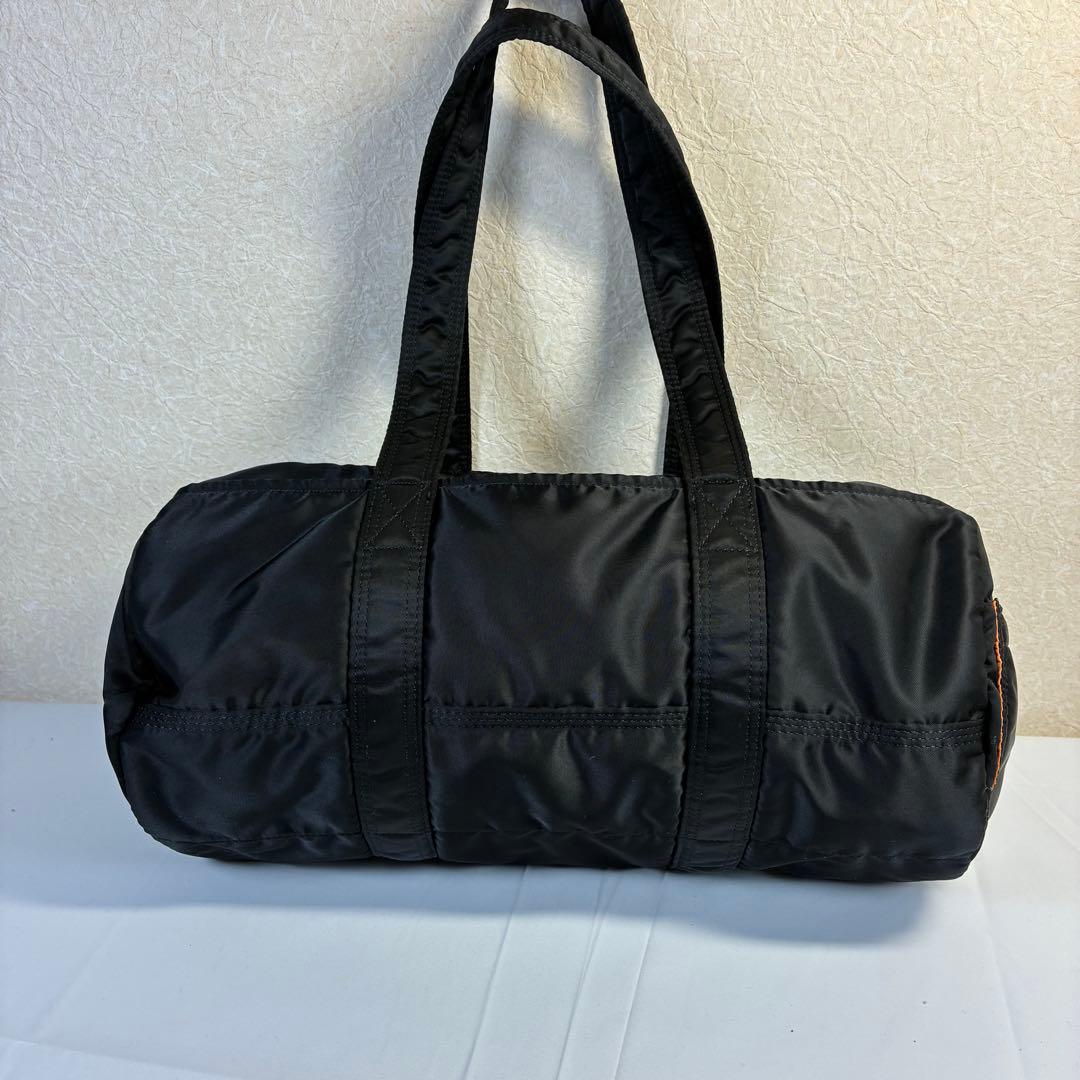 [極美品] PORTER タンカー ドラムバッグ ミニボストン 黒 ナイロン