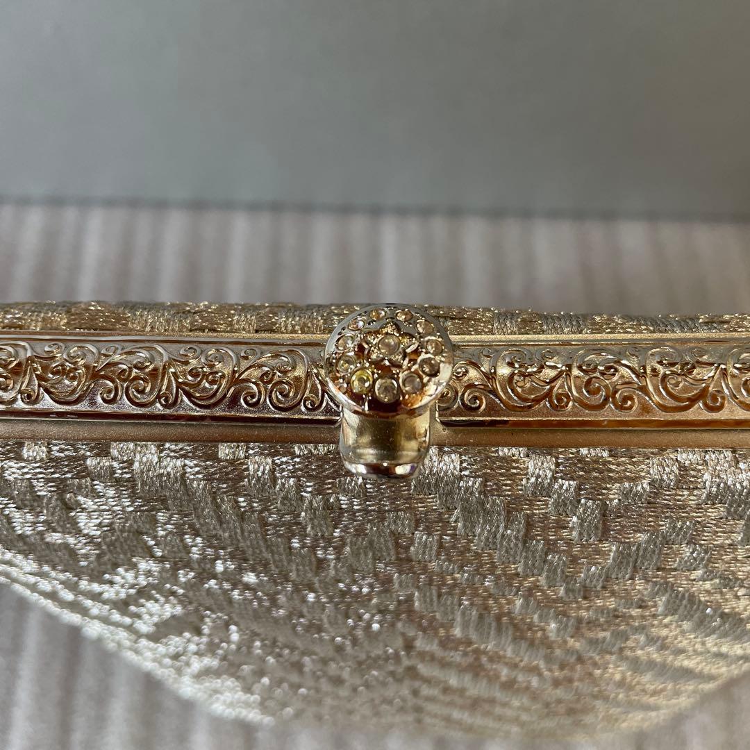 シルバー ジグザグパターン パーティーバッグ