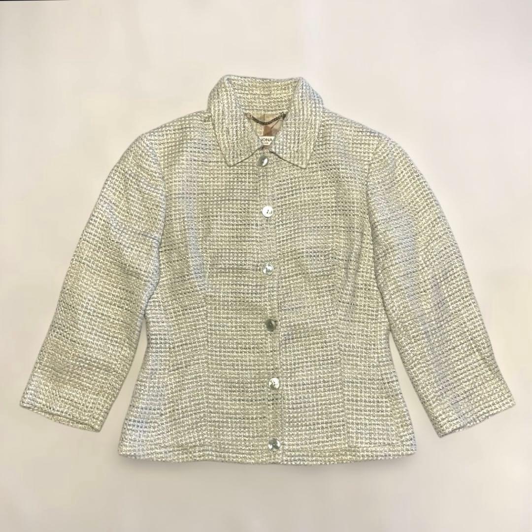 【美品】AGNONA アニオナ ジャケット シルク100% イタリア製 40