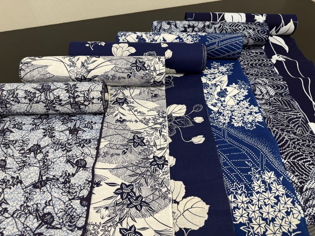152)浴衣　反物　6点セット　着尺　綿素材