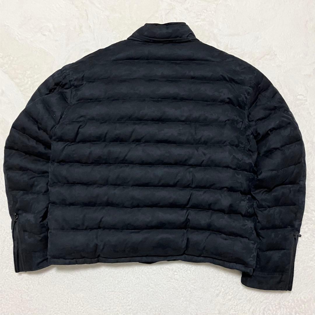 VANSON ダウン ジャケット 黒 カモ柄 XXL ワッペン パッチ 軽量