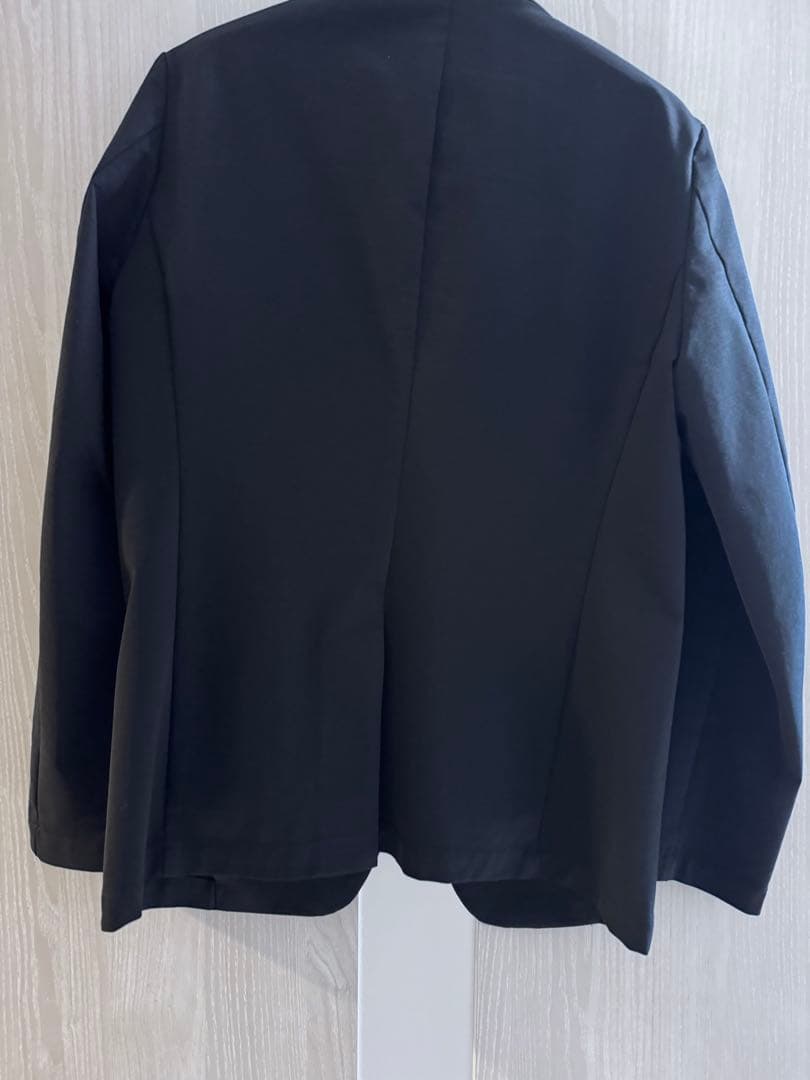 ノーカラージャケット 黒