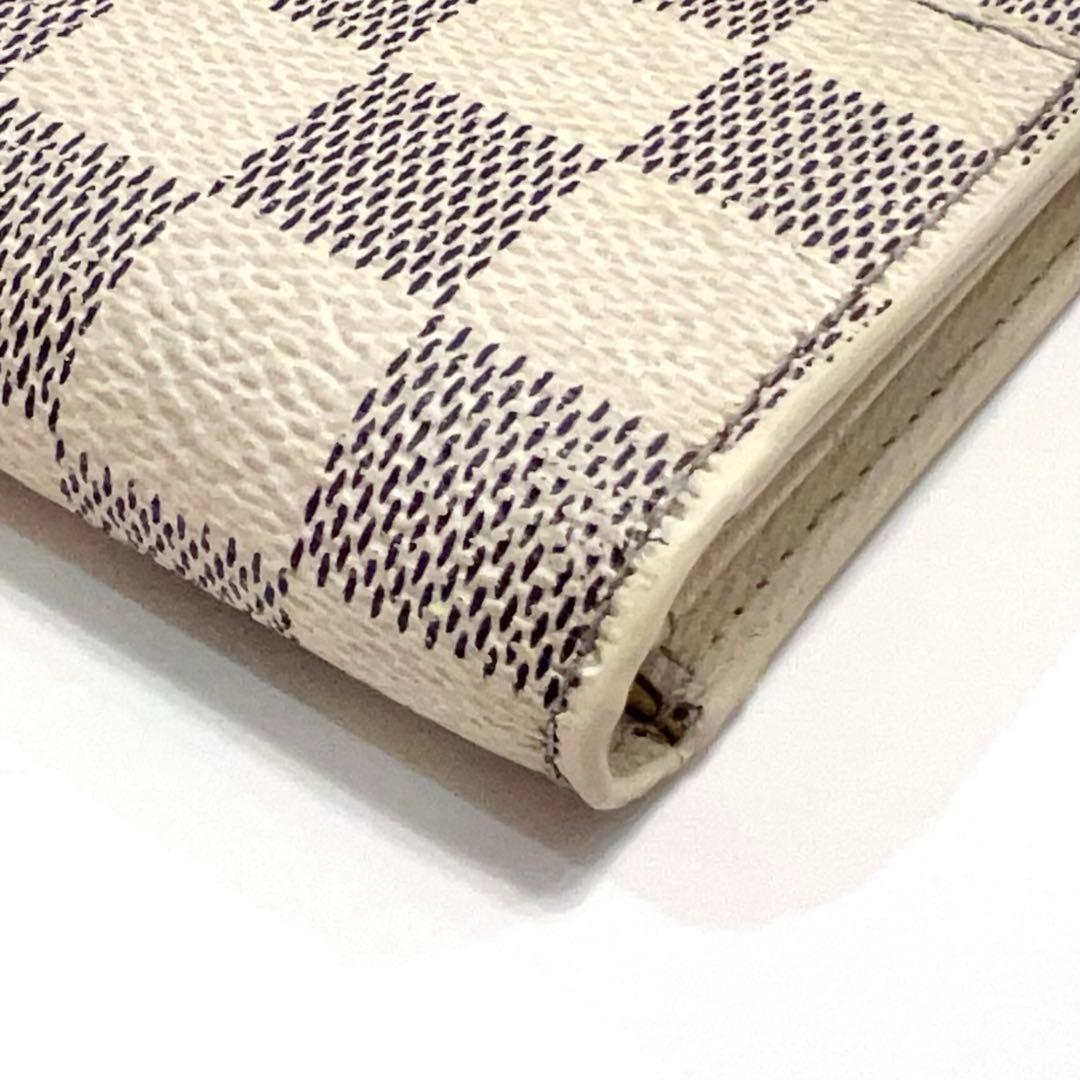ルイヴィトン ダミエ アズール ポルトフォイユ サラ 長財布 N61735 白