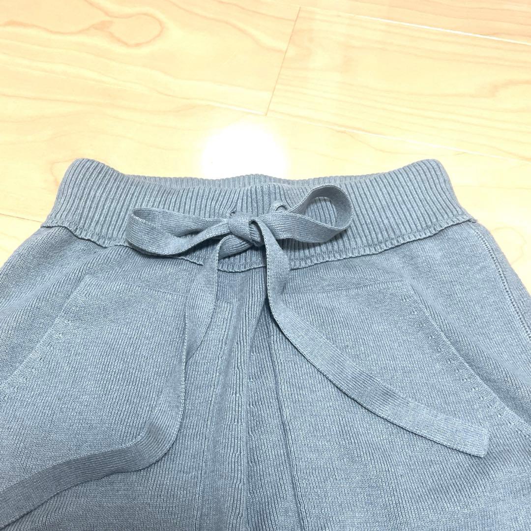 【ひろ】Drawer ドゥロワー　コットン カシミヤ ニットジョガーパンツ