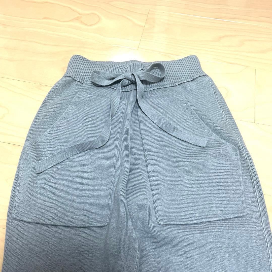 【ひろ】Drawer ドゥロワー　コットン カシミヤ ニットジョガーパンツ