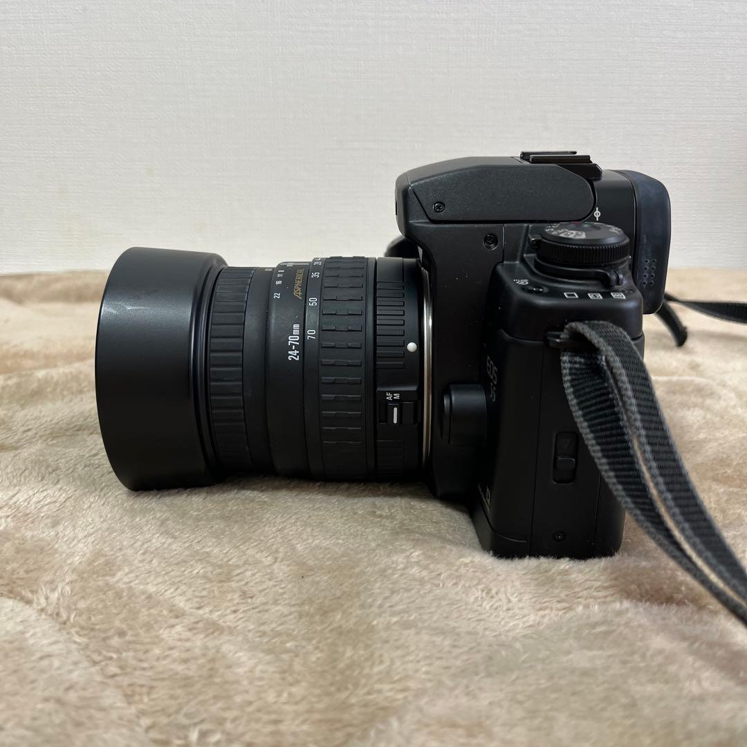 ★Canon EOS55 フィルムAF一眼レフ　交換レンズ2本他、道具一式！
