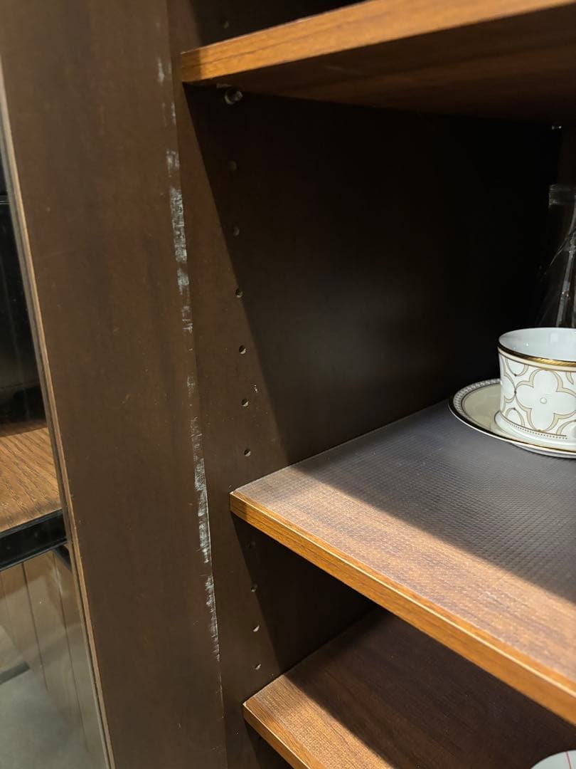 LOWYA 食器棚 レンジ台 キッチン収納 タモ突き板 キャビネット