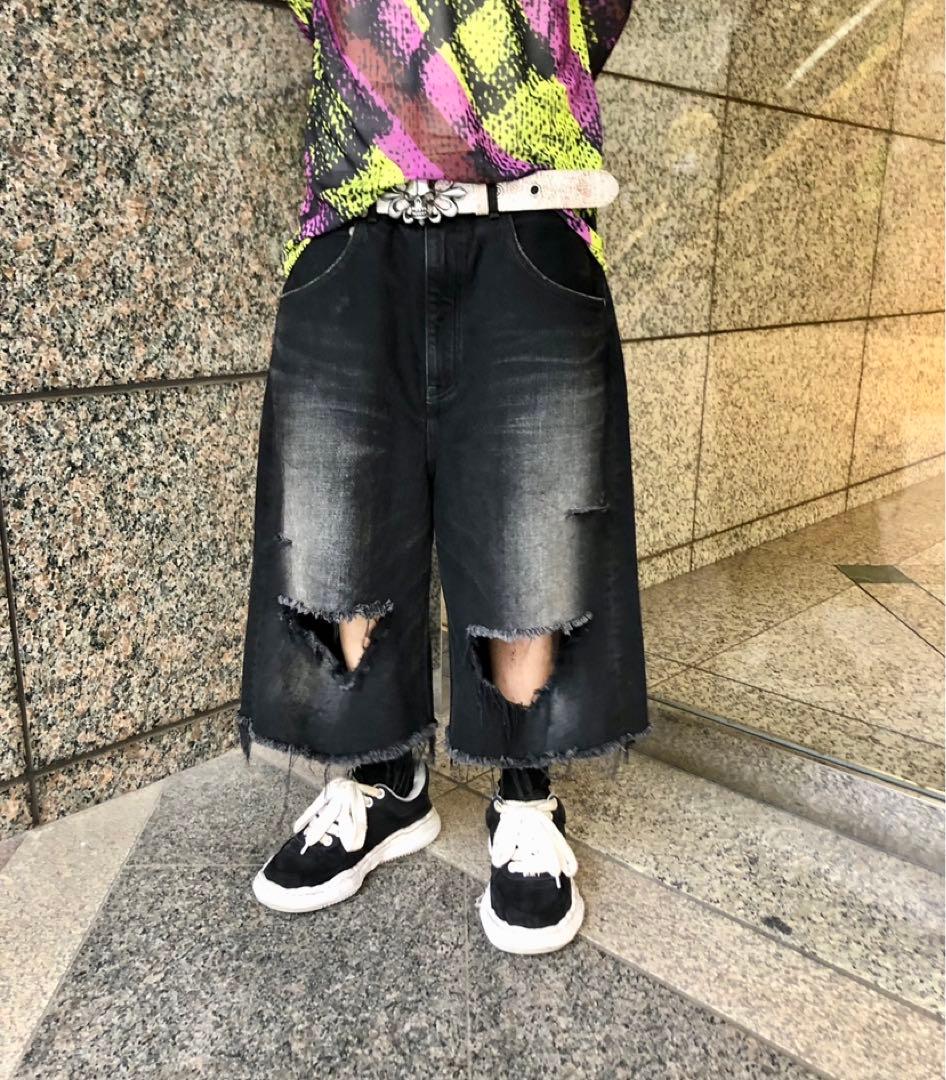 パンツ FUTURE ARCHIVE CRUSH DENIM SHORTS