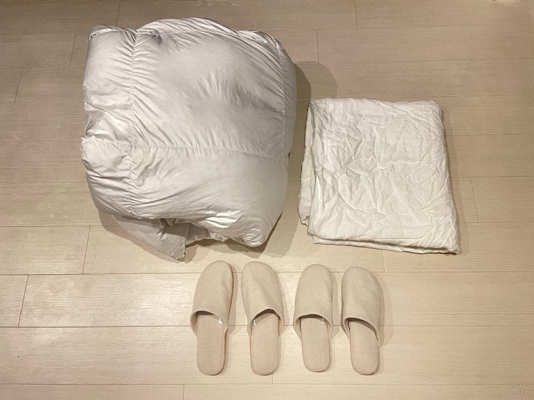 無印良品グレー羽毛掛け布団軽量一層式ダブル