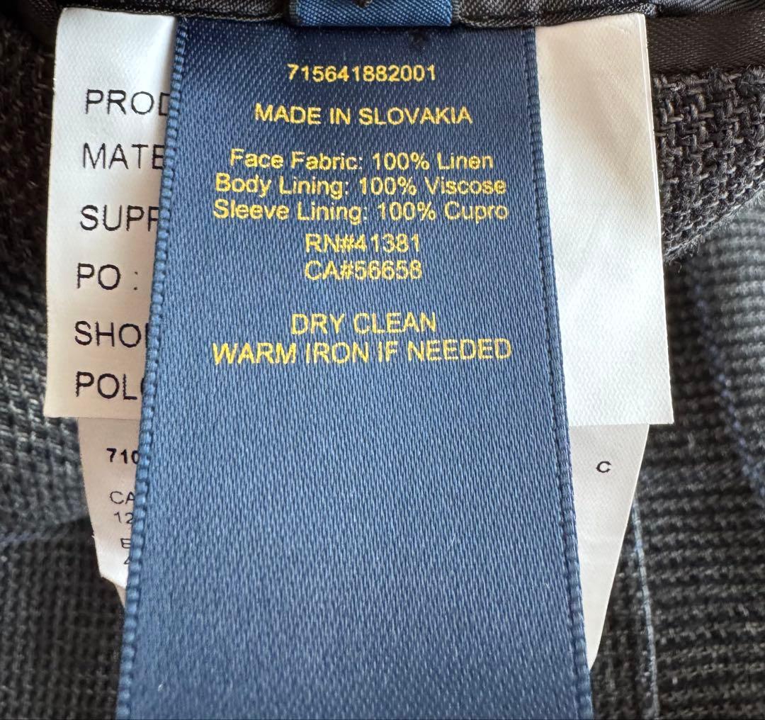 Polo Ralph Lauren テーラードジャケット グレー リネン