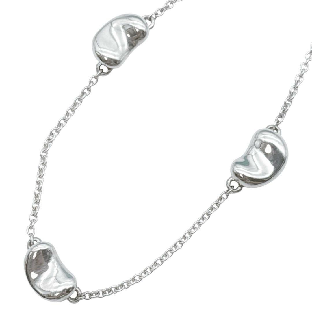 美品◎ ティファニー ビーン 3連 トリプル ネックレス シルバー925