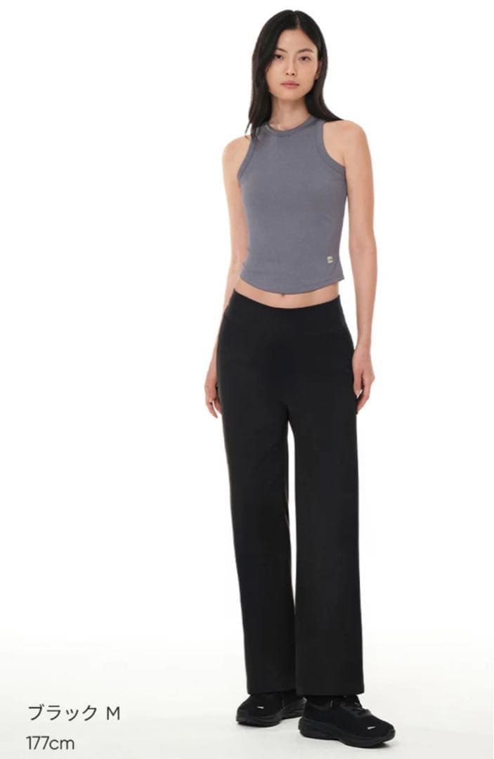 アンダール Airywinマキシワイドレギンス ブラック M ロング