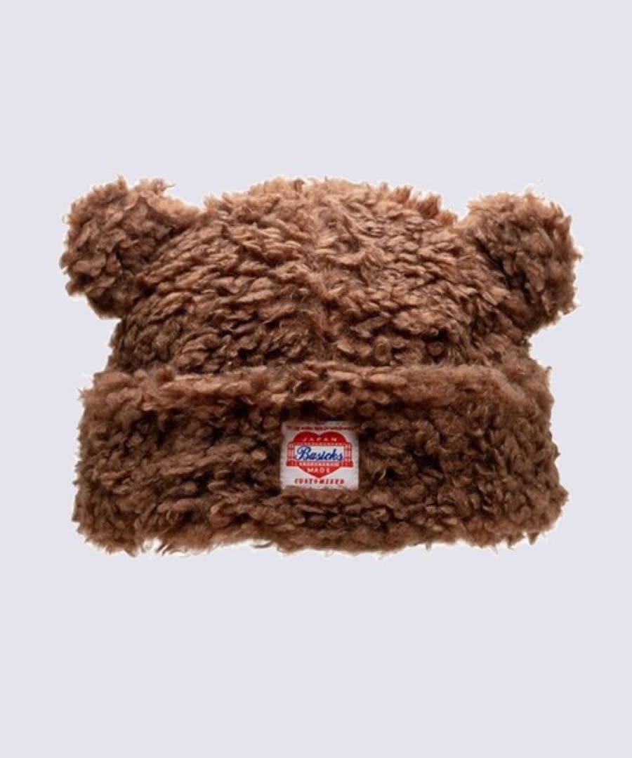 BASICKS Bear Beanie DARK BROWN 1点