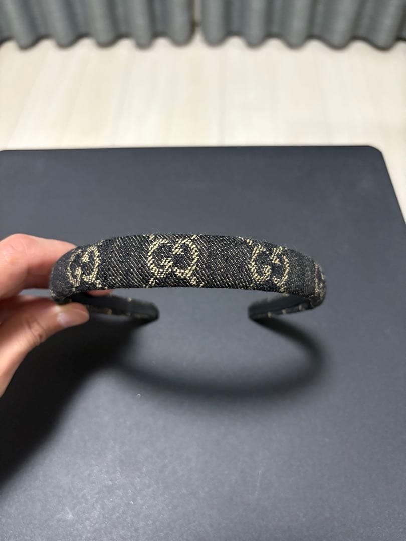 美品 GUCCI デニム カチューシャ