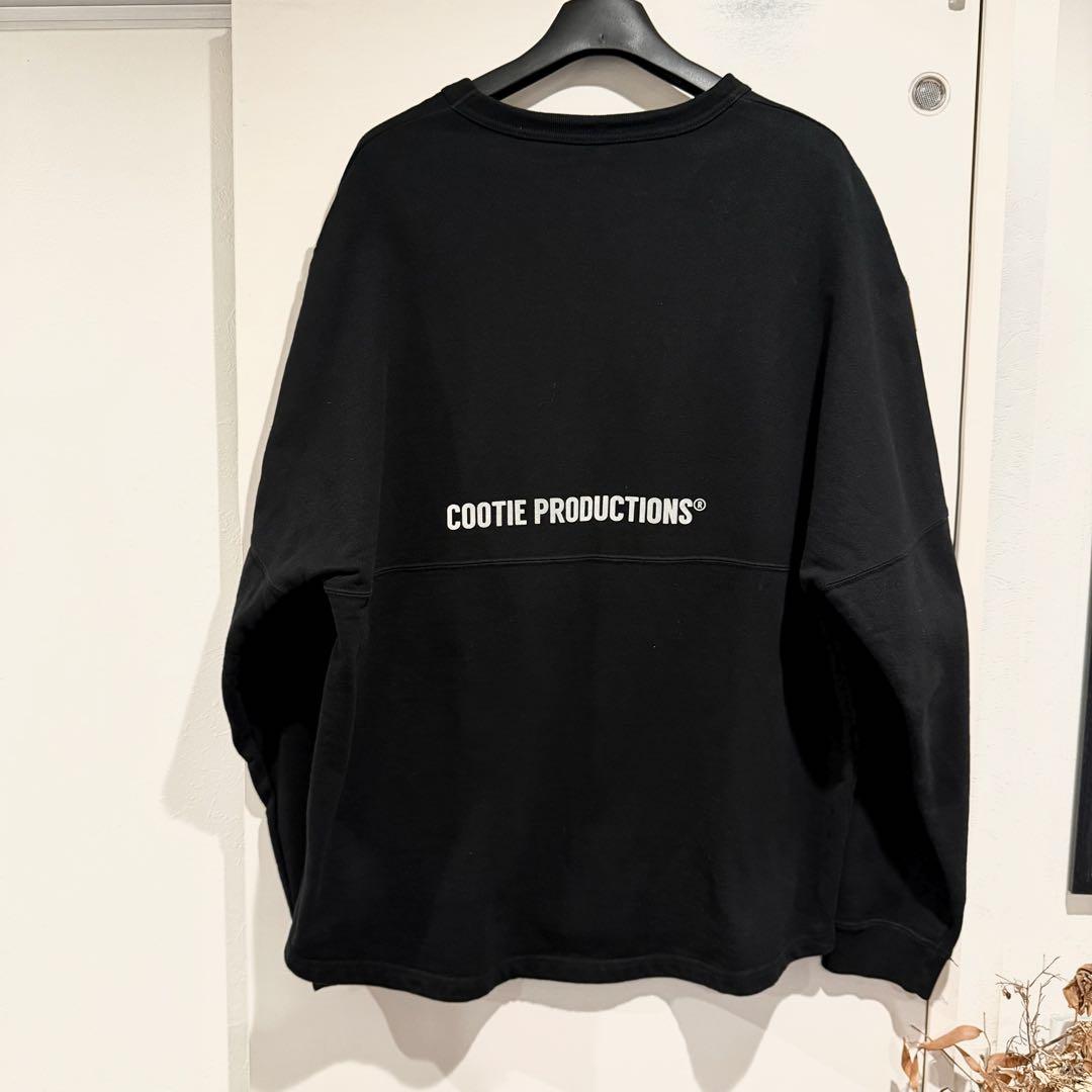 美品‼️クーティー COOTIE スウェット ブラック ロゴ L クルーネック 黒