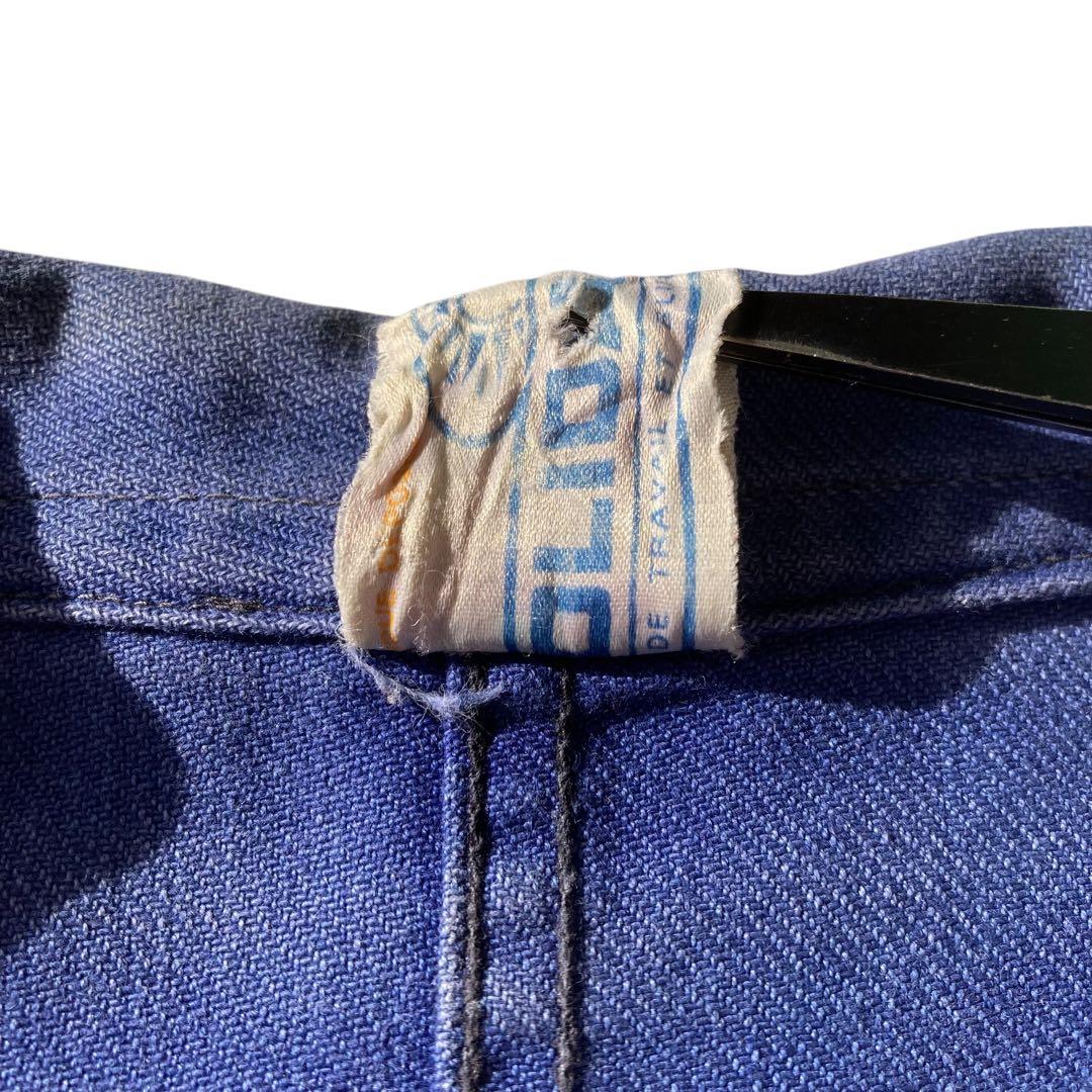 60〜70s ヴィンテージ フレンチ Vポケット カバーオール ワークジャケット