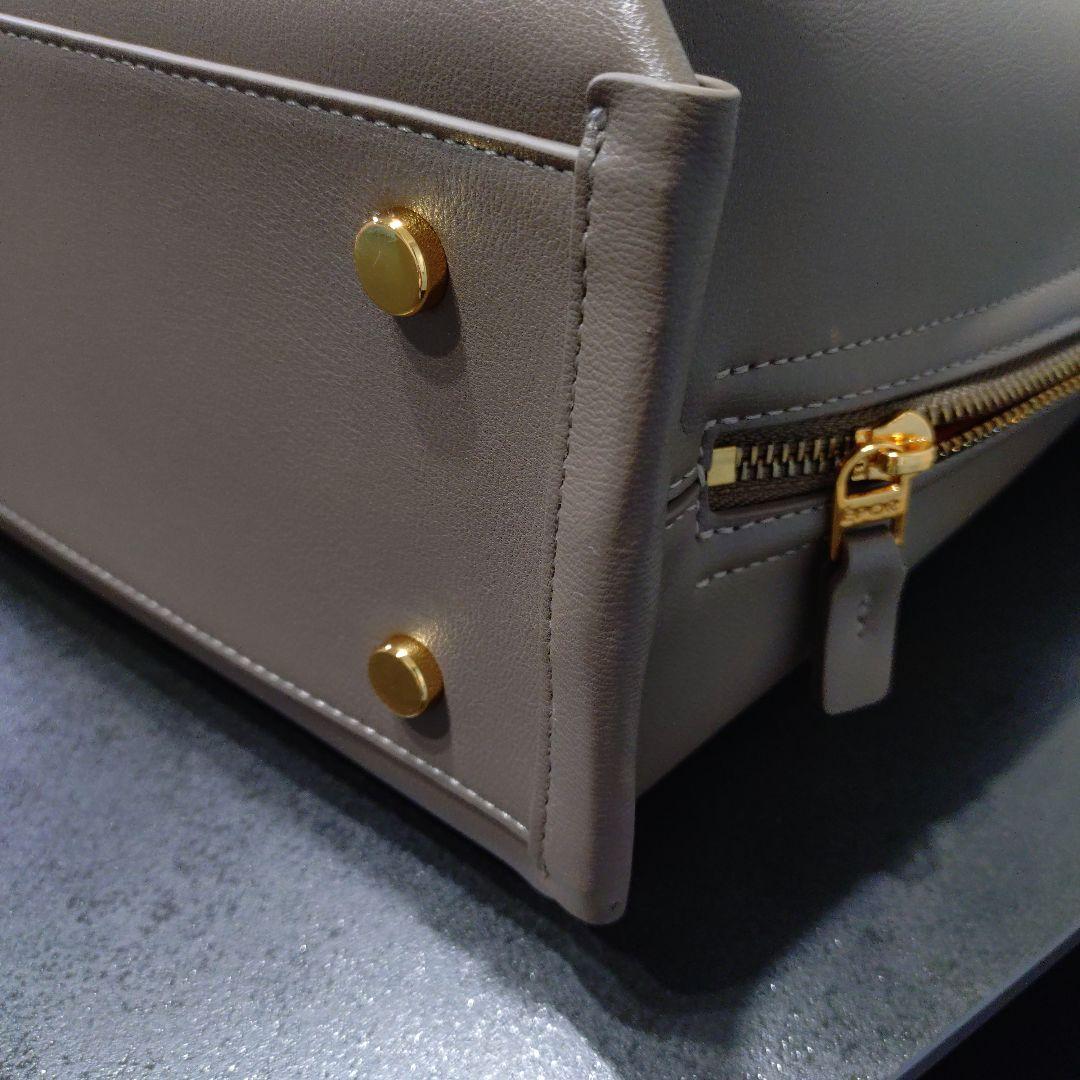 美品【E'POR】Y BAG Wide A4対応　ダークブラウン×オレンジ　ロペ