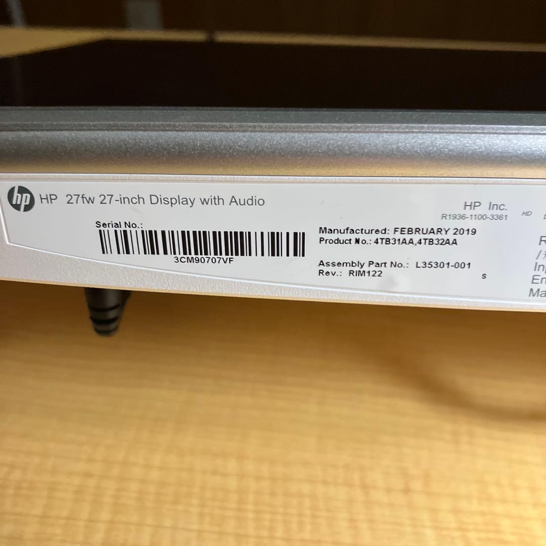 HP 27fw 27インチモニター
