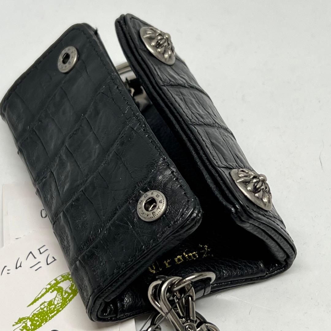 くまぽんさん専用 新品　黒クロコダイルチェーン取り外し付き5連キーケース