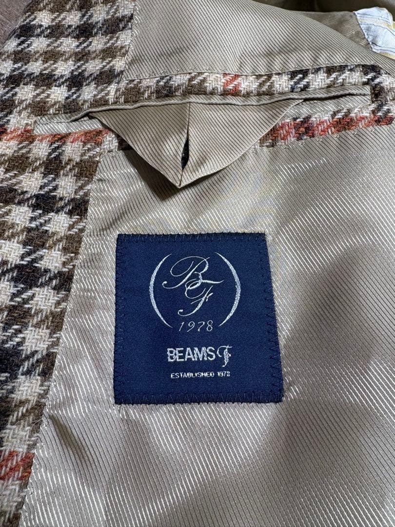 BEAMS F / MOON ガンクラブチェック+ペーン ジャケット