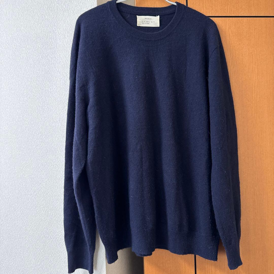 ZARA ORIGINS ザラ オリジンズ カシミヤクルーネックニット 紺 XL