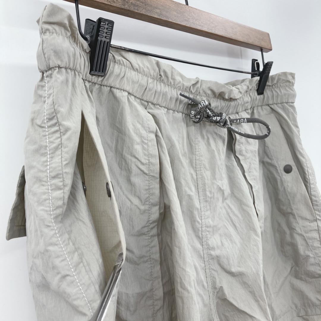 and wander | ZARA ライトグレー カーゴパンツ Lサイズ