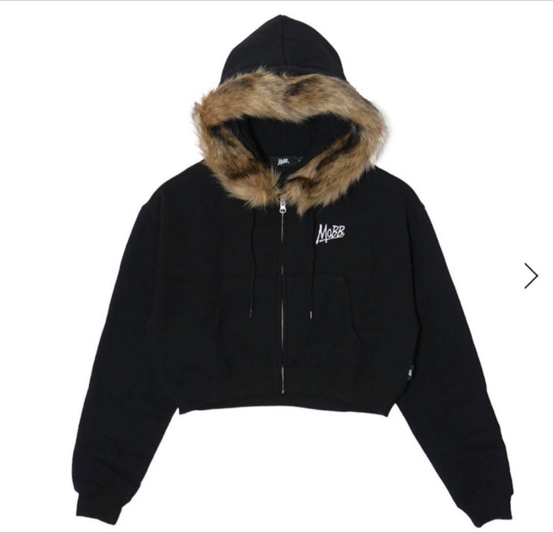 MOBBファー付き ジップパーカー