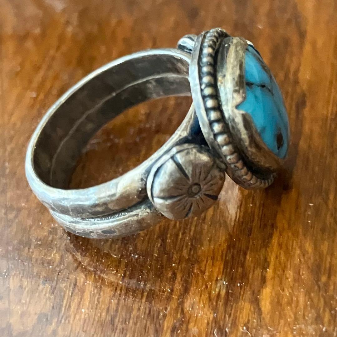 ターコイズ　指輪　シルバー　リング　インディアンジュエリー好きな方