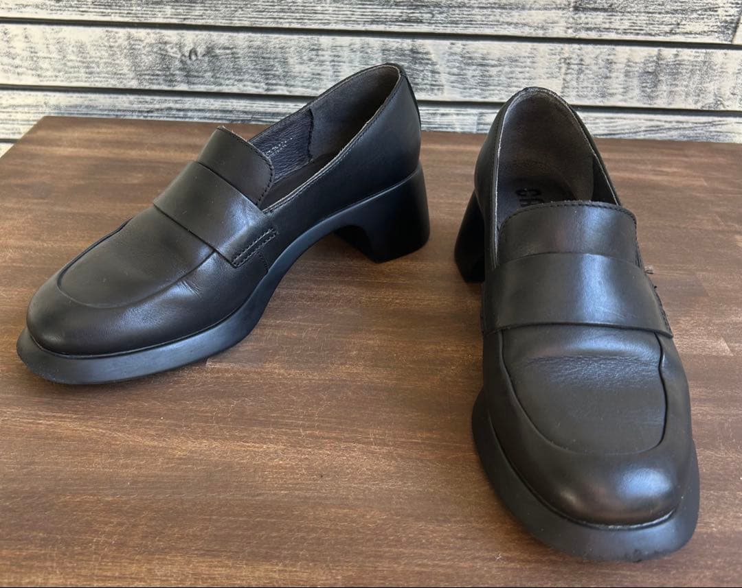 CAMPER Trisha ミッドヒール　ローファー　ブラック　カンペール　23