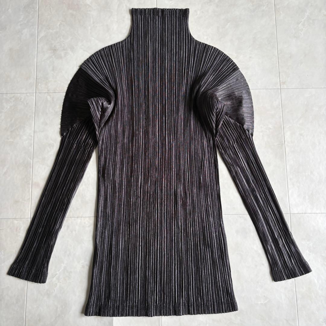 ISSEY MIYAKE プリーツ ハイネック ドルマン L カットソー