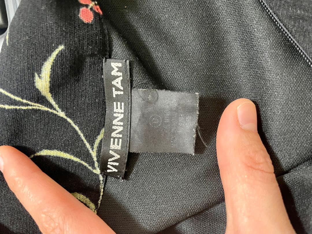 VIVIENNE TAM 花柄刺繍 ノースリーブチャイナドレス　size0