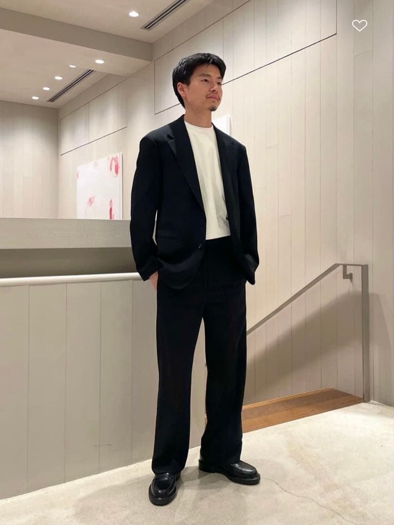 ツ*ー様 ＜H＞ ウール ツイスト カルゼ ワイド テーパード パンツ